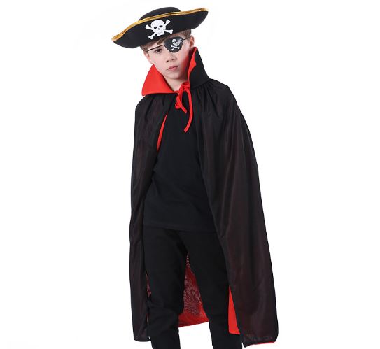 ชุดแฟนซีโจรสลัดมีผ้าคลุมหมวกและหน้ากากตา