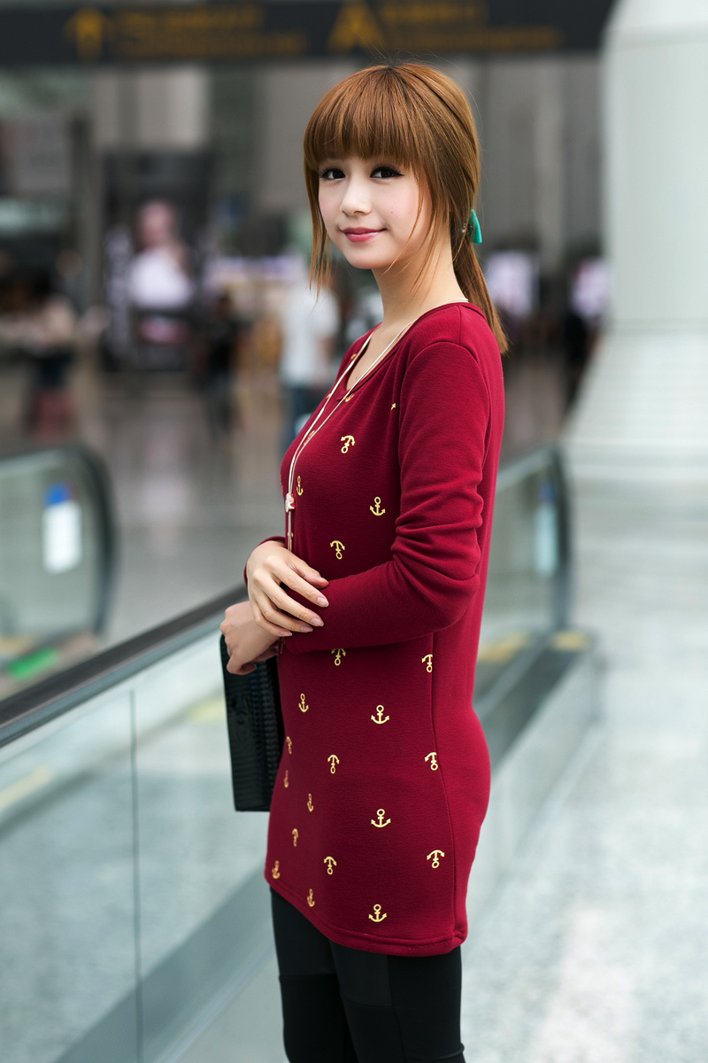 PreOrderคนอ้วน - เสื้อกันหนาวแฟชั่น ไซส์ใหญ่ คนอ้วน ผ้าฝ้ายแขนยาว ข้างในเป็นกำมะหยี่เก็บความร้อน สี : ไวน์แดง / ดำ