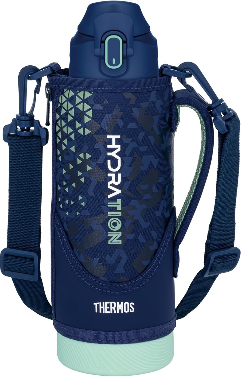 Thermos 1000ml FJS-1000F Hydration Cold Only สี Navy Mint (NVMT) เทอร์มอสกระติกน้ำกีฬาฉนวนสุญญากาศ เก็บความเย็นอย่างเดียว ขนาด 1ลิตร
