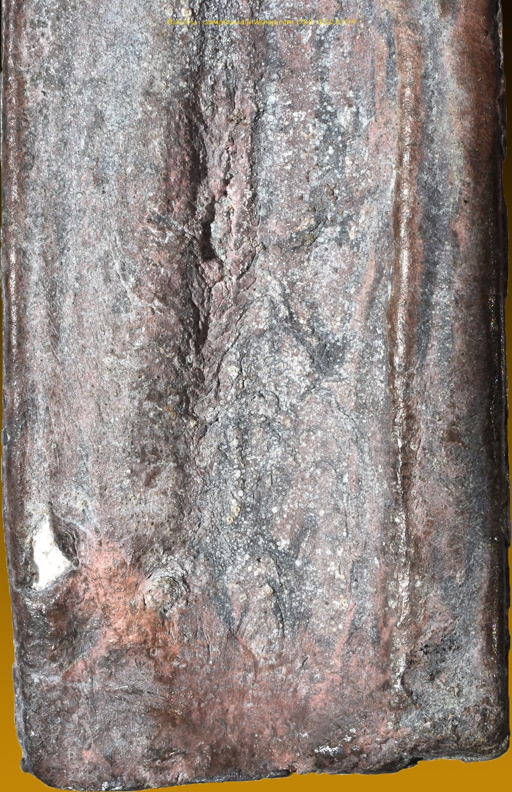 พระร่วงหลังรางปืน พิมพ์ใหญ่ฐานเตี้ย เนื้อสำริด 6.9x2.2 cm กรุวัดพระศรีรัตนมหาธาตุราชวรวิหาร ศรีสัชนาลัย สุโขทัย อายุนับพันปี หายากยิ่งยวด มหัศจรรย์ที่สุดของที่สุดในสยามประเทศ