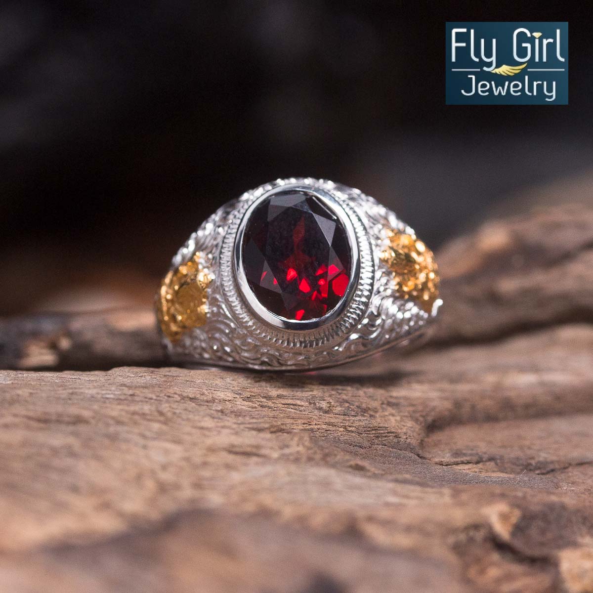 แหวนองค์พระพิฒเนศ พลอยโกเมน เทพแห่งความสำเร็จ