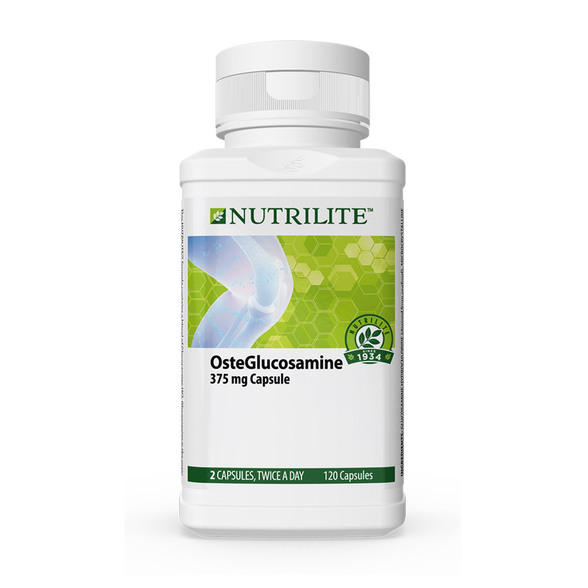 NUTRILITE OsteGlucosamine (120 cap) กลูโคซามีน ช่วยป้องกันและลดอาการข้อเข่าเสื่อม (ไม่แนะนำสำหรับคนแพ้อาหารทะเล)