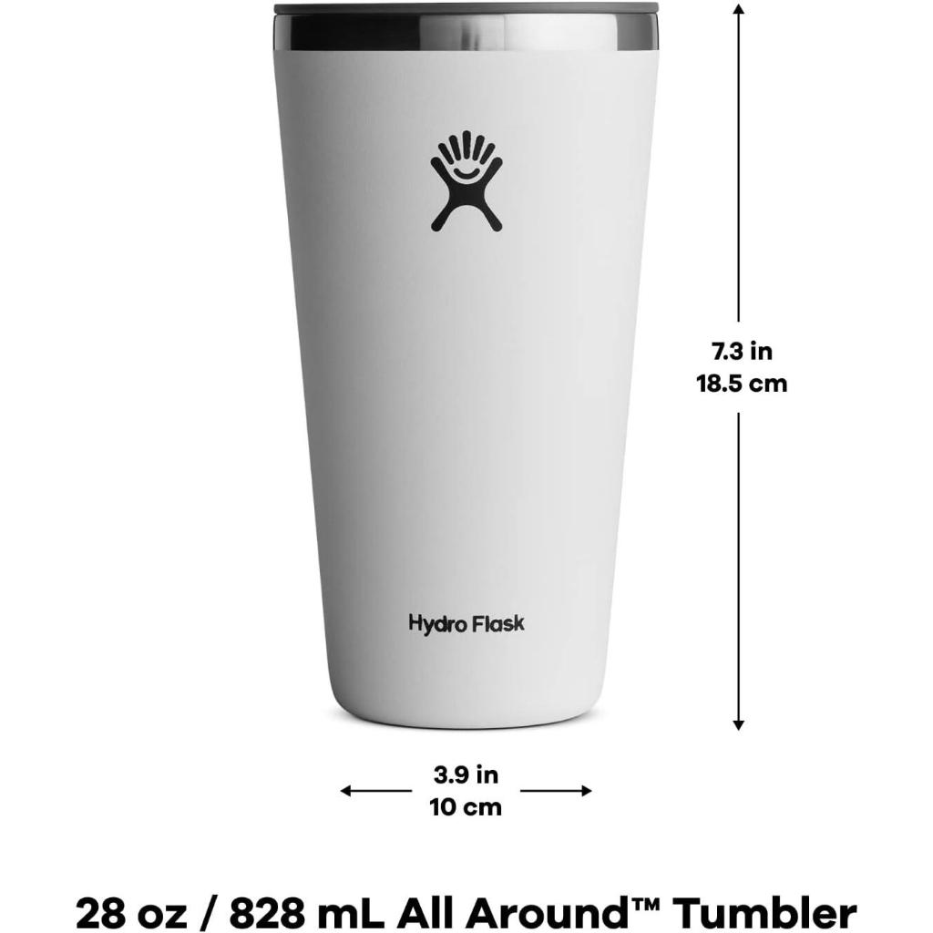 28OZ ใหญ่!! HYDRO FLASK รุ่น ALL AROUND TUMBLERS ไฮโดรฟลาสก์ ขนาด 28 oz 828 ml แก้วสูญญากาศ เก็บความร้อน-เย็น มีฝาปิด