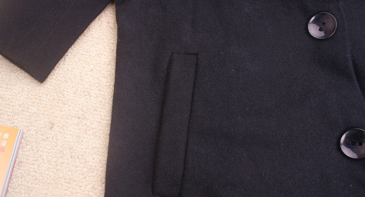 PreOrderคนอ้วน - เสื้อโค้ทกันหนาวแฟชั่นไซส์ใหญ่ โค้ทขนสัตว์ ตัวยาว สี : ดำ / เทา