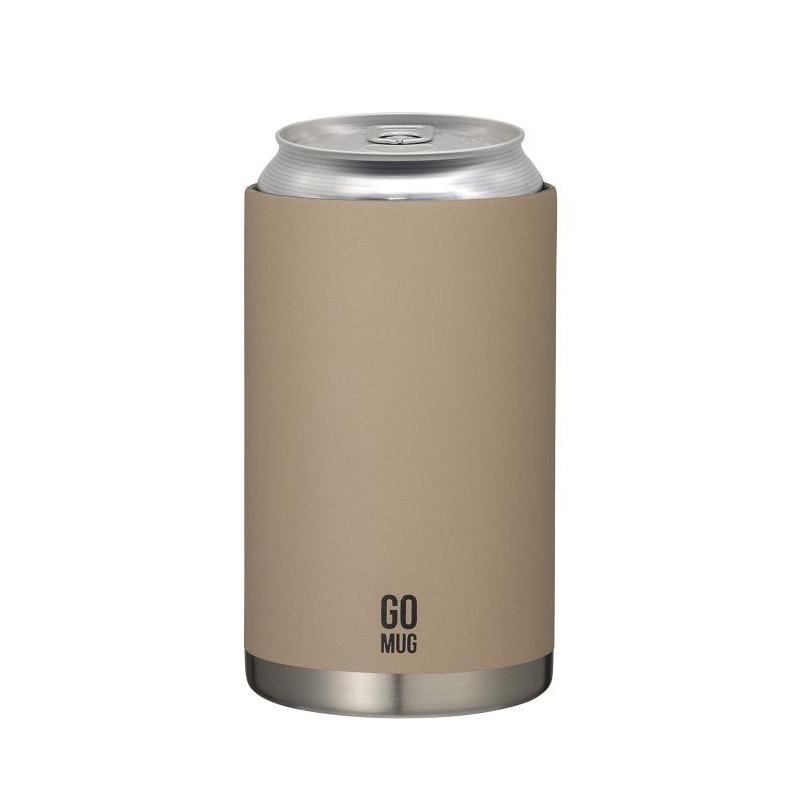 CB JAPAN CAN GOMUG 2in1 ขนาด 350ml แก้วเก็บความเย็น-ร้อนสุญญากาศ สแตนเลส 2 ชั้น สีเบจและสีเทาอ่อน ใช้ใส่เบียร์กระป๋องสั้น หรือใช้เป็นแก้วเบียร์ดื่ม