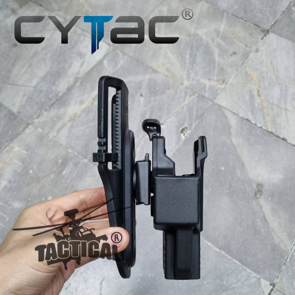 (งานแท้) ซองปืนปลดนิ้วโป้ง + เพลทลดต่ำ + รัดขา ยี่ห้อ Cytac