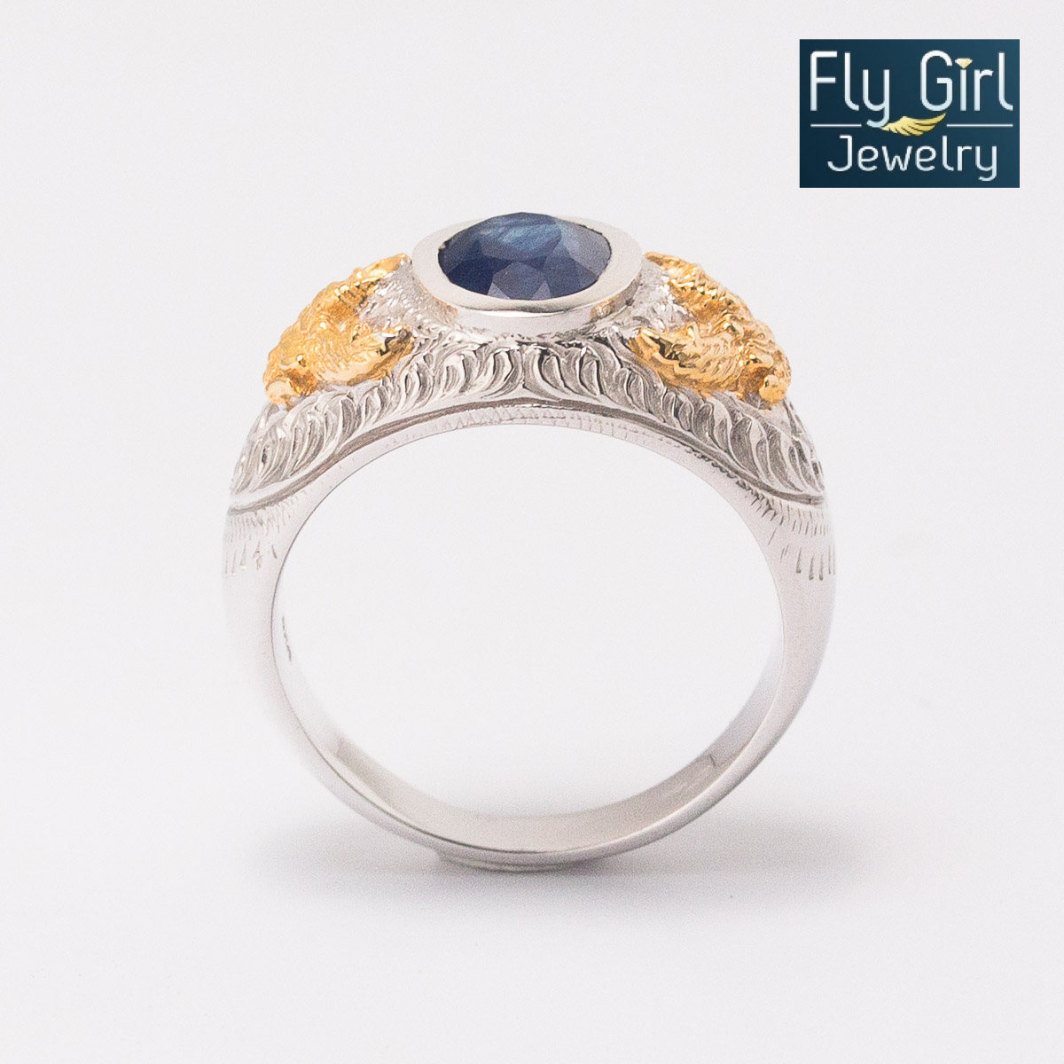 แหวนครุฑหญิง ชาย พลอยไพลินแท้(ราศีกันต์) ปกป้องคุ้มครองด้วยบารมี "องค์พญาครุฑ" ลบล้างอาถรรพ์คุณไสย์ทั้งปวง ภูติผีปีศาจไม่กล้าเข้าใกล้