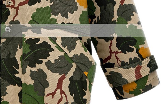 PreOrderคนอ้วน - เสื้อกันหนาวแฟชั่น ไซส์ใหญ่ คนอ้วน เสื้อกันหนาวพิมพ์ลายพราง ซิบหน้าพร้อม Hood ไม่หนา