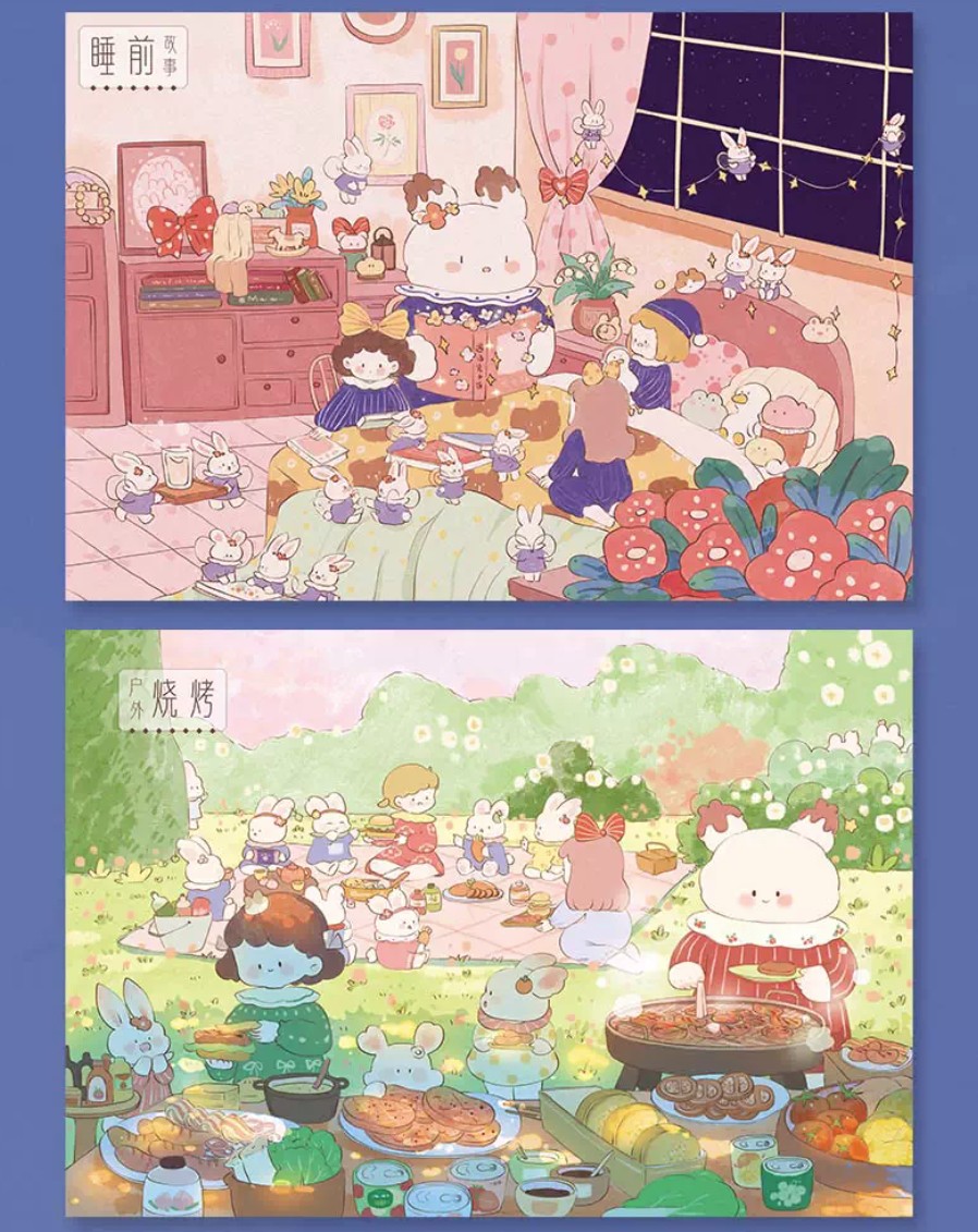 หนังสือภาพ Rabbit Town เมืองแห่งกระต่าย โดย Xia Qijiang