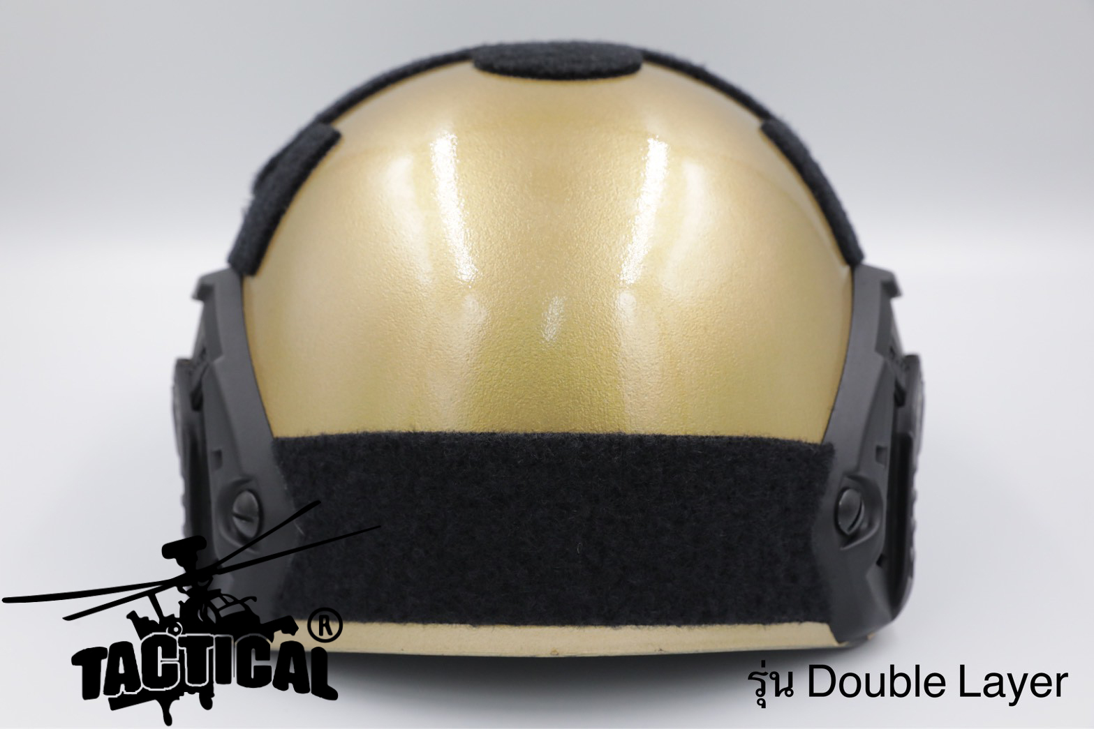 หมวกสายตรวจ ทอง-ดำ ทรง Fast