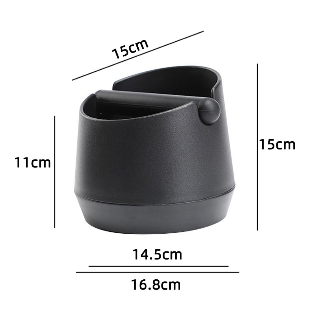 ถังเคาะกากกาแฟ ABS Knockbox สูง 15 ซม. (อ่างเคากากกาแฟ พลาสติก) สีดำ รหัส 2434