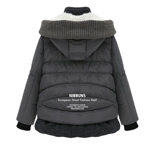 PreOrderคนอ้วน - เสื้อกันหนาวแฟชั่น ไซส์ใหญ่ คนอ้วน แจ๊คเก็ตตัวหนา ข้างในเป็นขนแกะ มีHood สีเทาเข้ม