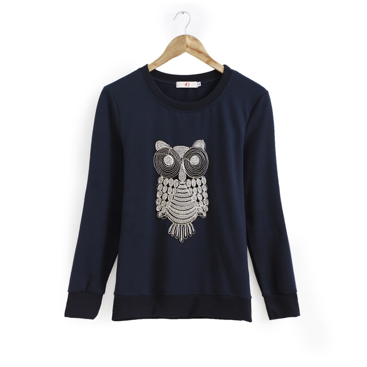 PreOrderคนอ้วน - เซตคู่กันหนาวแฟชั่น ไซส์ใหญ่ คนอ้วน เสื้อยืดคอกลมแต่งลายหน้าอกสีน้ำเงิน+กระโปรงจีบสีแดง