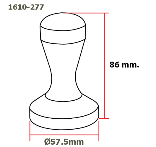 แท็มเปอร์ สแตนเลส 1610-277 แท็มเปอร์ สแตนเลส 57.5 มม. 1610-277-0
