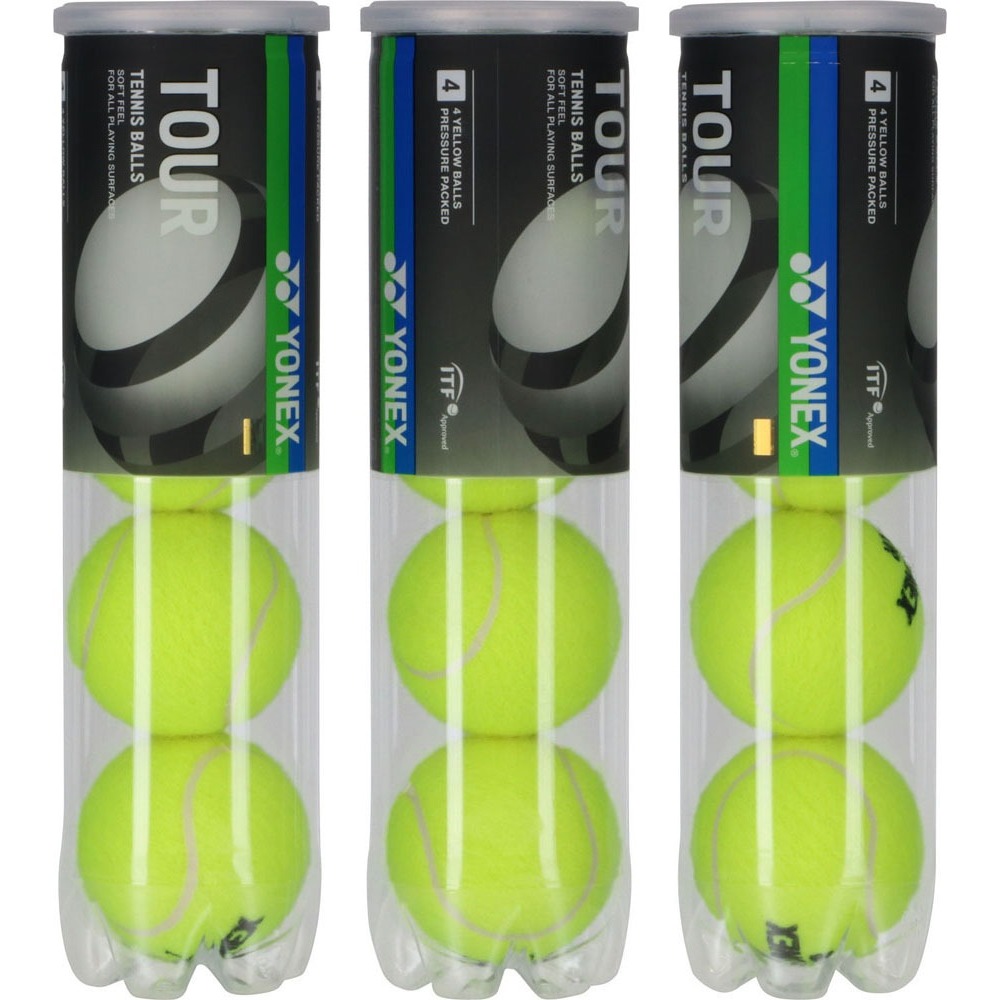 ลูกเทนนิส โยเน็กซ์ Yonex Tennis Tour (Soft Feel ลูกแรงดัน แพ็ค 4 ลูก กระป๋อง PET) คุณภาพระดับแข่งขัน รับรองจาก ITF no.5