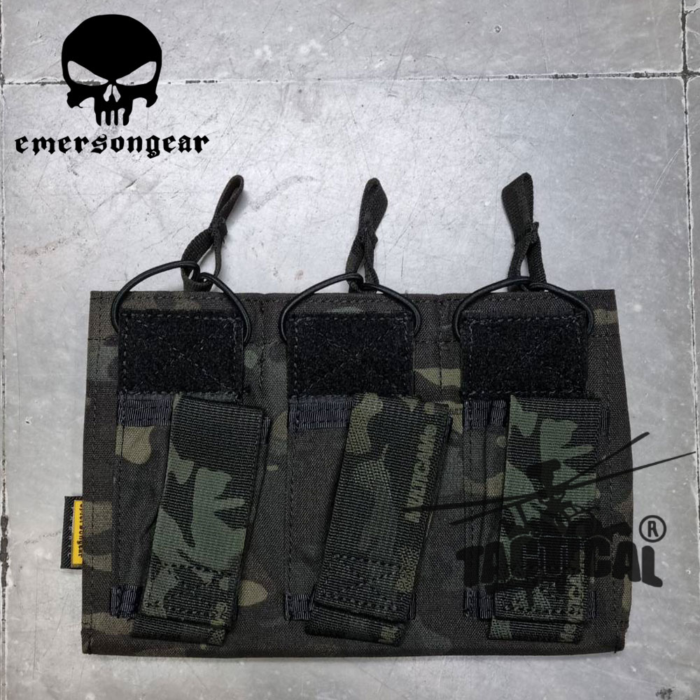 เพ้าแม็กกาซีน 5.56 Emerson 3 ช่อง 2 ชั้น ใส่ได้ 6 แม็ก