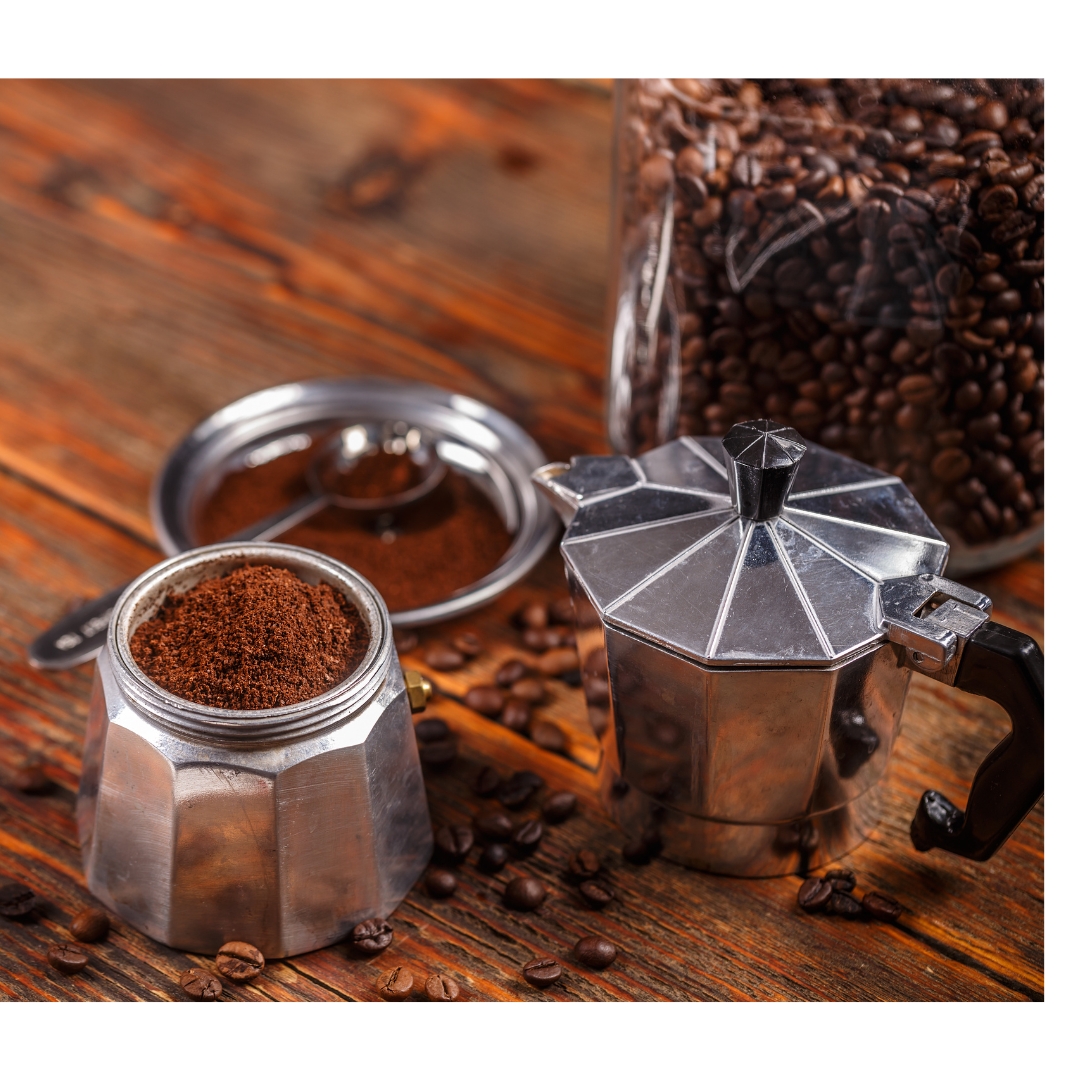 หม้อต้มกาแฟสดมอคค่าพอท MOKA POT อลูมิเนียม 6 ถ้วย 6 Cups Aluminium Moka pot รหัส 0156