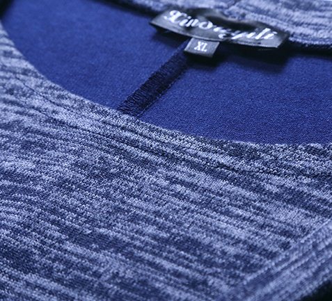 PreOrderเสื้อผ้าคนอ้วน - เสื้อกันหนาวไซส์ใหญ่ เย็บติดเป็นตัวเดียวกัน ผ้าฝ้าย+ไหมพรม สี : น้ำเงิน / ไวน์แดง