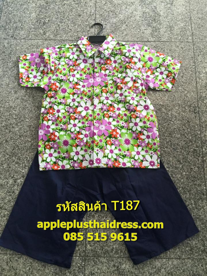 ชุดเสื้อลายดอก เด็ก6-8ปี