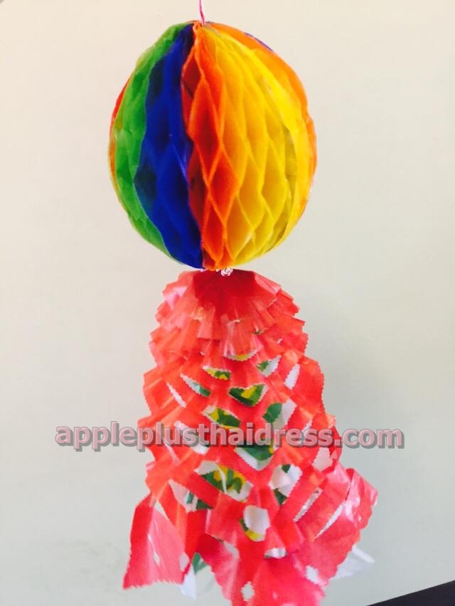 PM1 ลูกพวงมโหตร ขนาด20*65 CM สำหรับใช้ในงานบุญต่างๆ (สินค้าพรีออเดอร์ สั่งทำ7วัน)