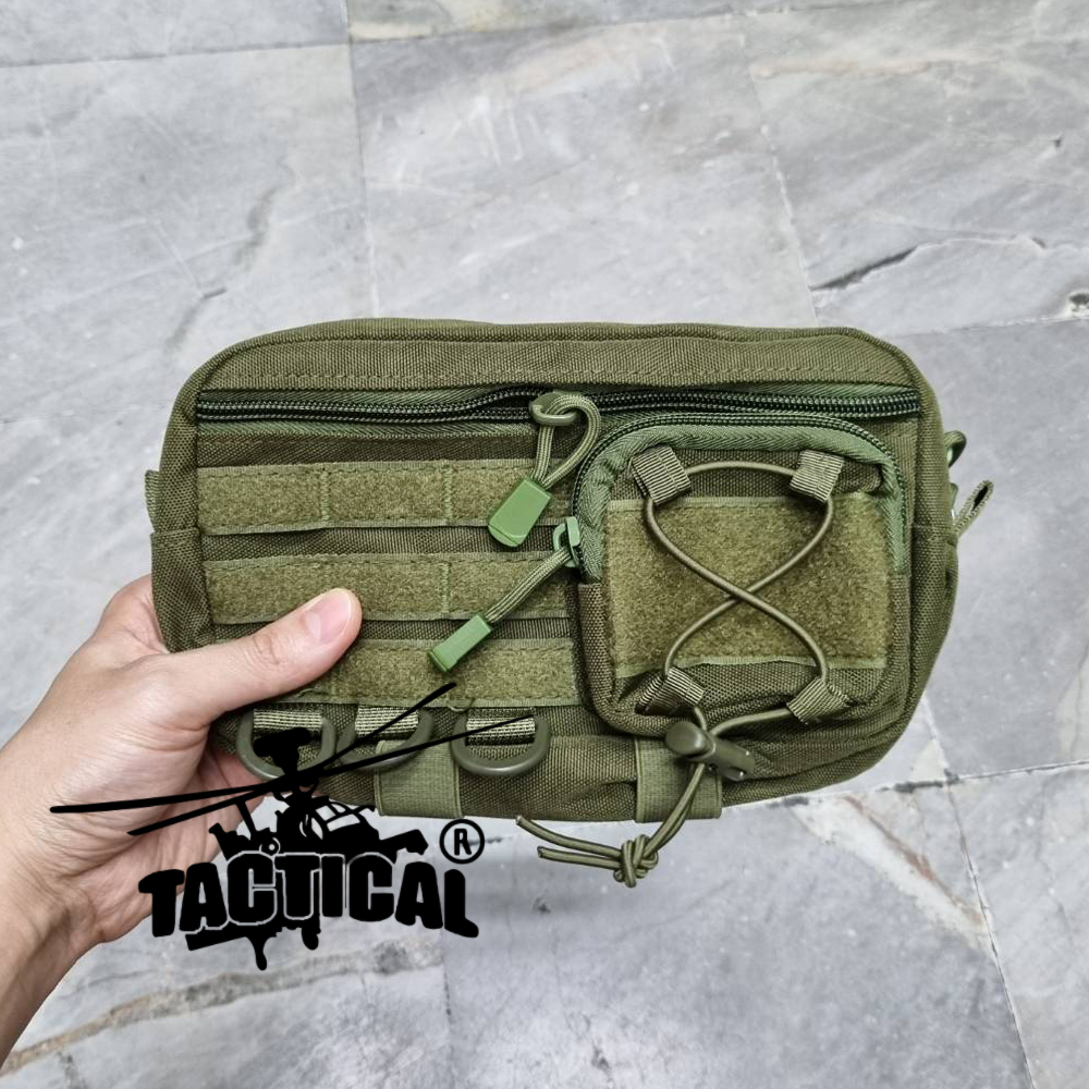 กระเป๋าคาดเอว EDC ระบบ Molle พร้อมช่องเก็บของหลายชั้น