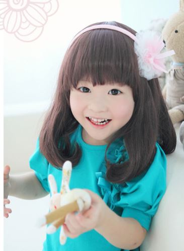 วิกผมเด็ก วิกผมยาวสำหรับเด็ก มี2 สีให้เลือก ดำและน้ำตาลเข้ม