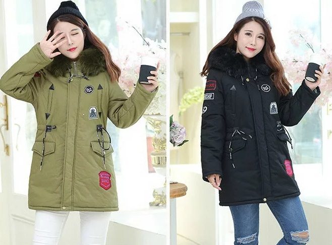 PreOrderคนอ้วน - เสื้อกันหนาว ไซส์ใหญ่ บุนวม ด้านในเป็นขนสัตว์ Hoodขนเฟอร์ สี : ดำ / เขียว