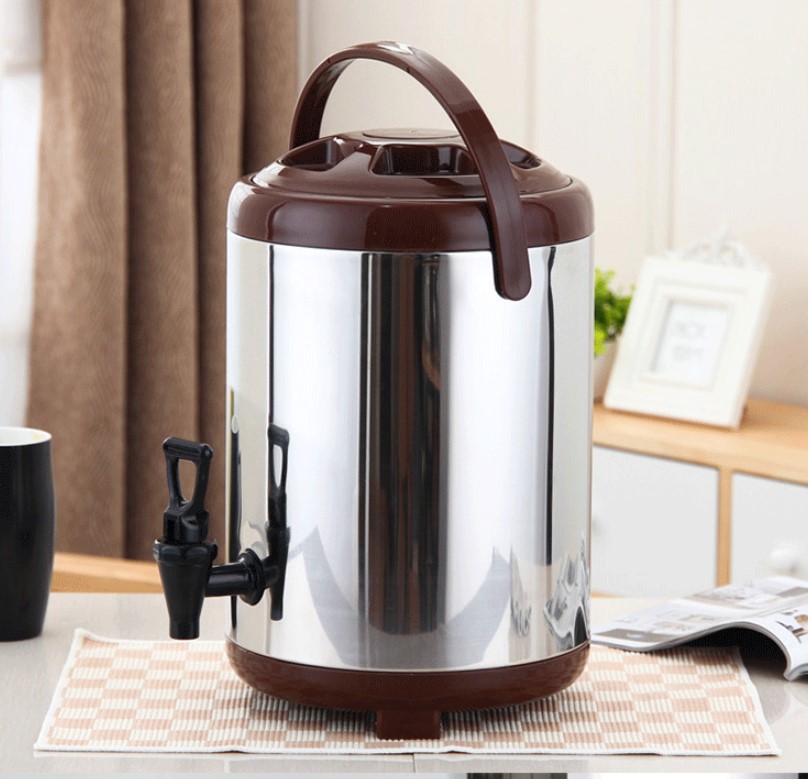 ถังเก็บชานม ถังจ่ายเครื่องดื่ม ร้อน-เย็น ถังคลูเลอร์ ความจุ 8 ลิตร สีน้ำตาล ตรา BOSS สีน้ำตาล รหัส 2470