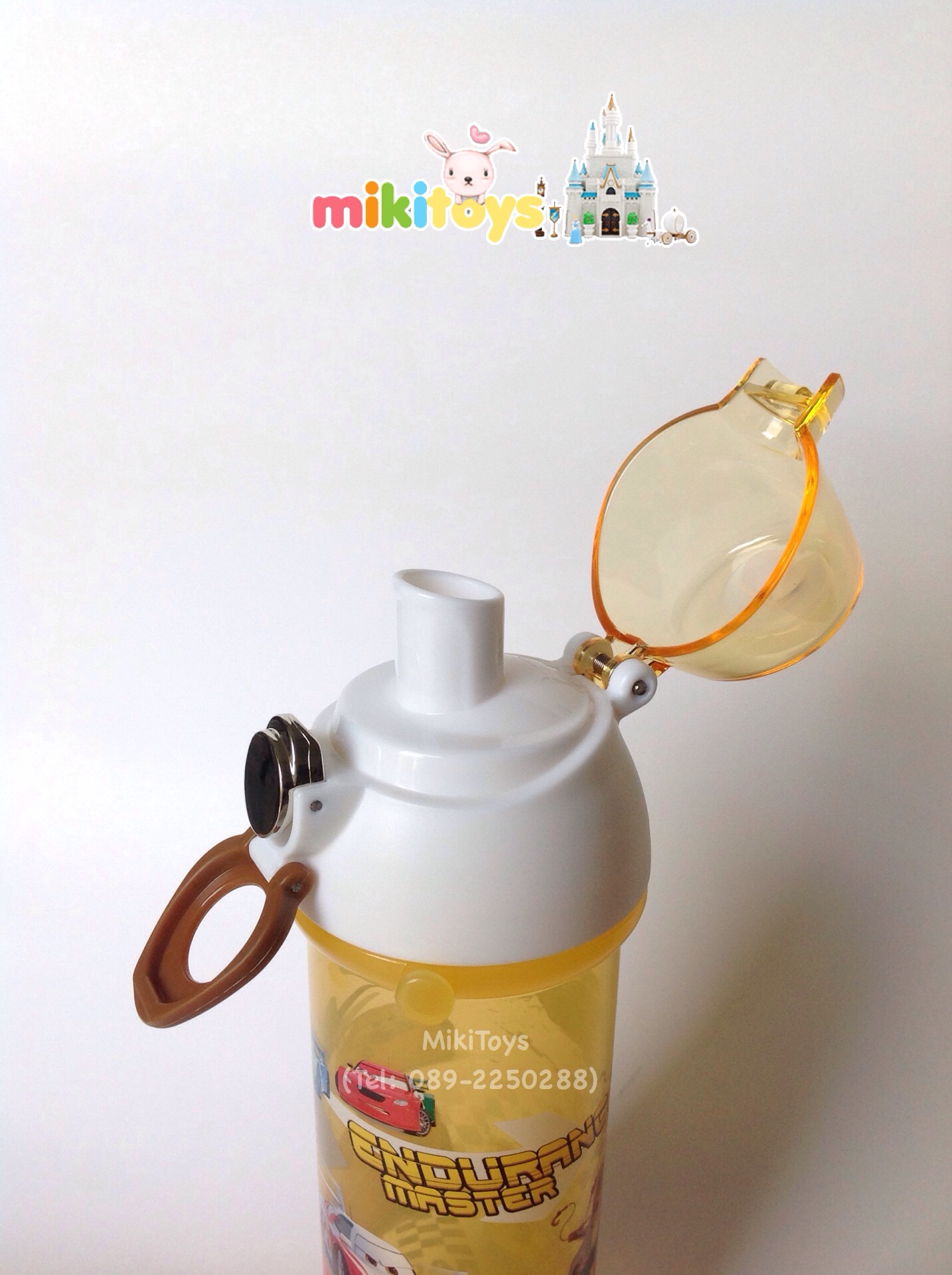 ✅กระติกน้ำยกดื่มคาร์ แมคควีน Cars McQueen สีเหลืองใส รุ่นยกดื่ม ลายสกรีนสวย งานคุณภาพมากๆค่ะ