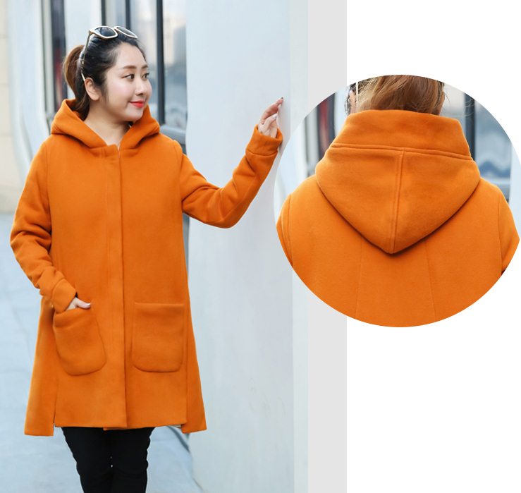 PreOrderคนอ้วน - เสื้อกันหนาว ผ้าฝ้ายโพลิเอสเตอร์ บุหนังสัตว์ สี : ไวน์แดง / ดำ / เหลือง / ม่วง