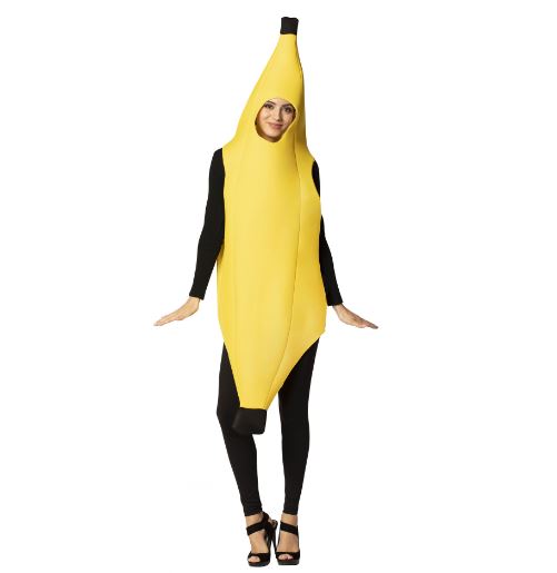 ชุดกล้วย ชุดแฟนซีกล้วย รุ่นผ้าฟองน้ำ สีเหลืองสวย ขนาดสำหรับผู้ใหญ่ ใส่ได้ทั้งผู้ชายและผู้หญิง ( เด็กโตใส่ได้) คอสเพลกล้วย