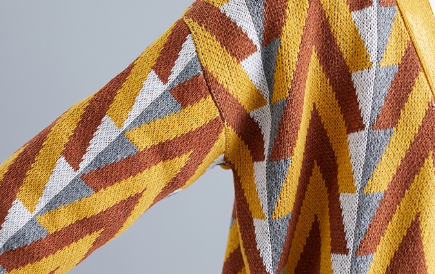 CO-006 ไหมพรมยาว ลายสวย ๆ สีเขียว / เหลือง