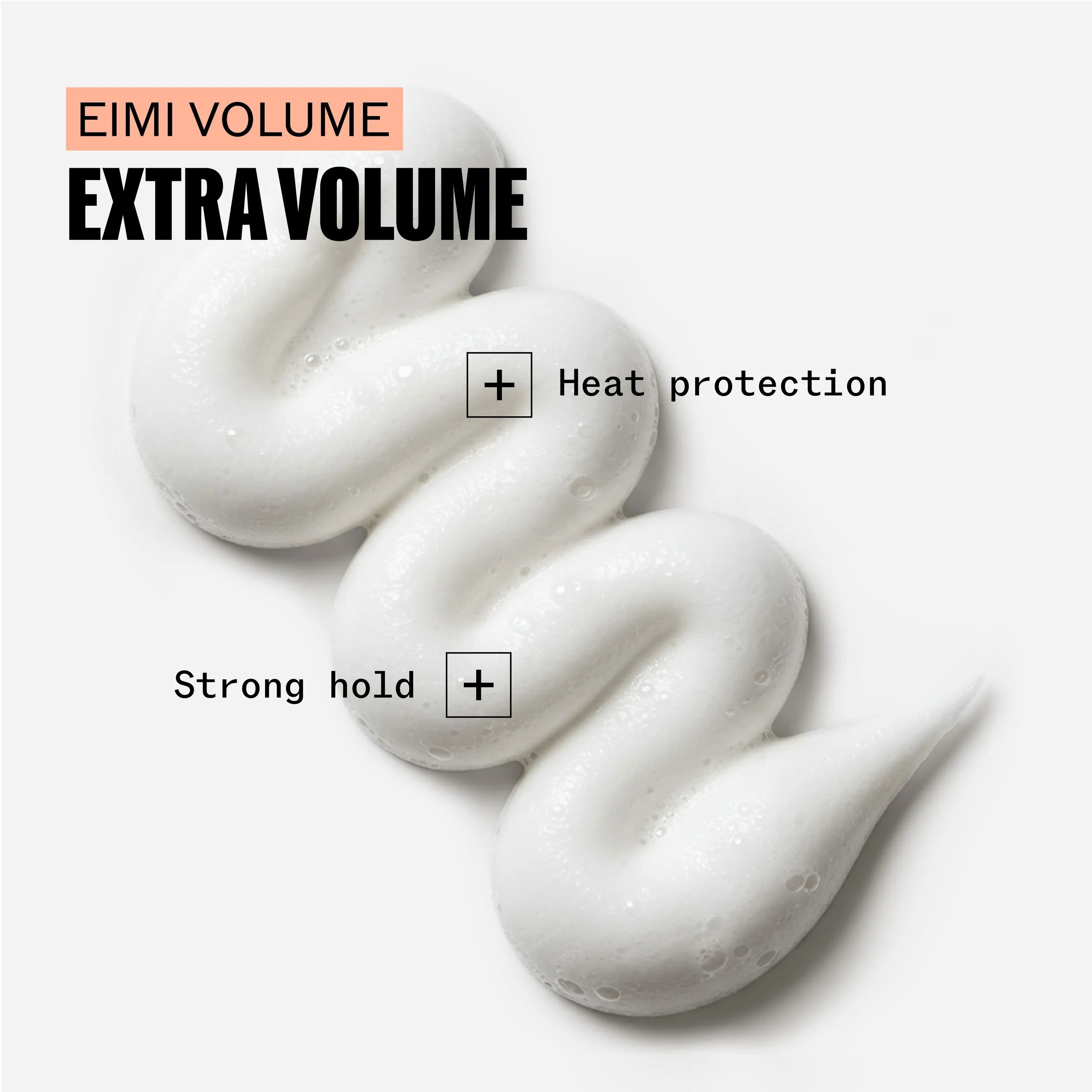 Wella EIMI Extra Volume - Strong Hold Volumizing Mousse 300ml มูสจัดแต่งลอนผมดัด ชนิดเพิ่มโวลุ่ม อยู่ทรงยาวนานพิเศษ