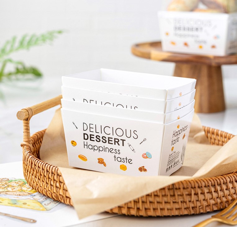 กล่องใส่แซนวิช-ขนม ทรงสูง พร้อมาปิด (ฝาใส) แพ็ค 25/50 ชุด