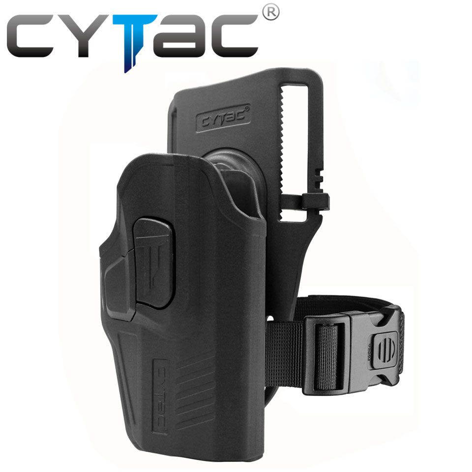 (งานแท้) ซองปืนปลดนิ้วชี้ + เพลทลดต่ำ + รัดขา ยี่ห้อ Cytac