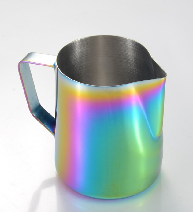 เหยือกตีฟองนมสแตนเลส ขนาด 600 ซีซี สีรุ้ง รหัส รหัส 1232