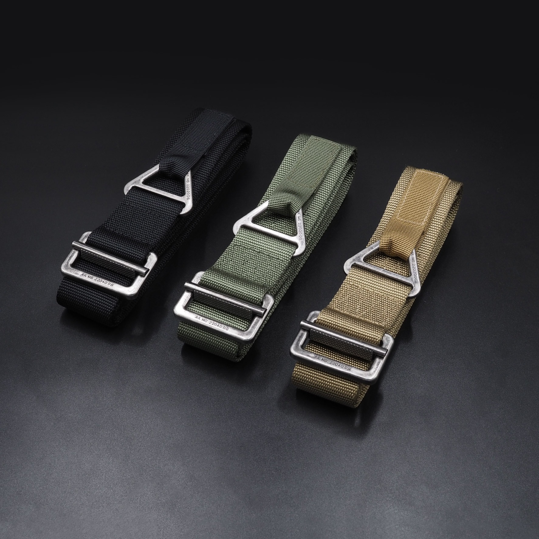 เข็มขัดไนลอนแท้ 100% C-1 หัว BK โรยตัว