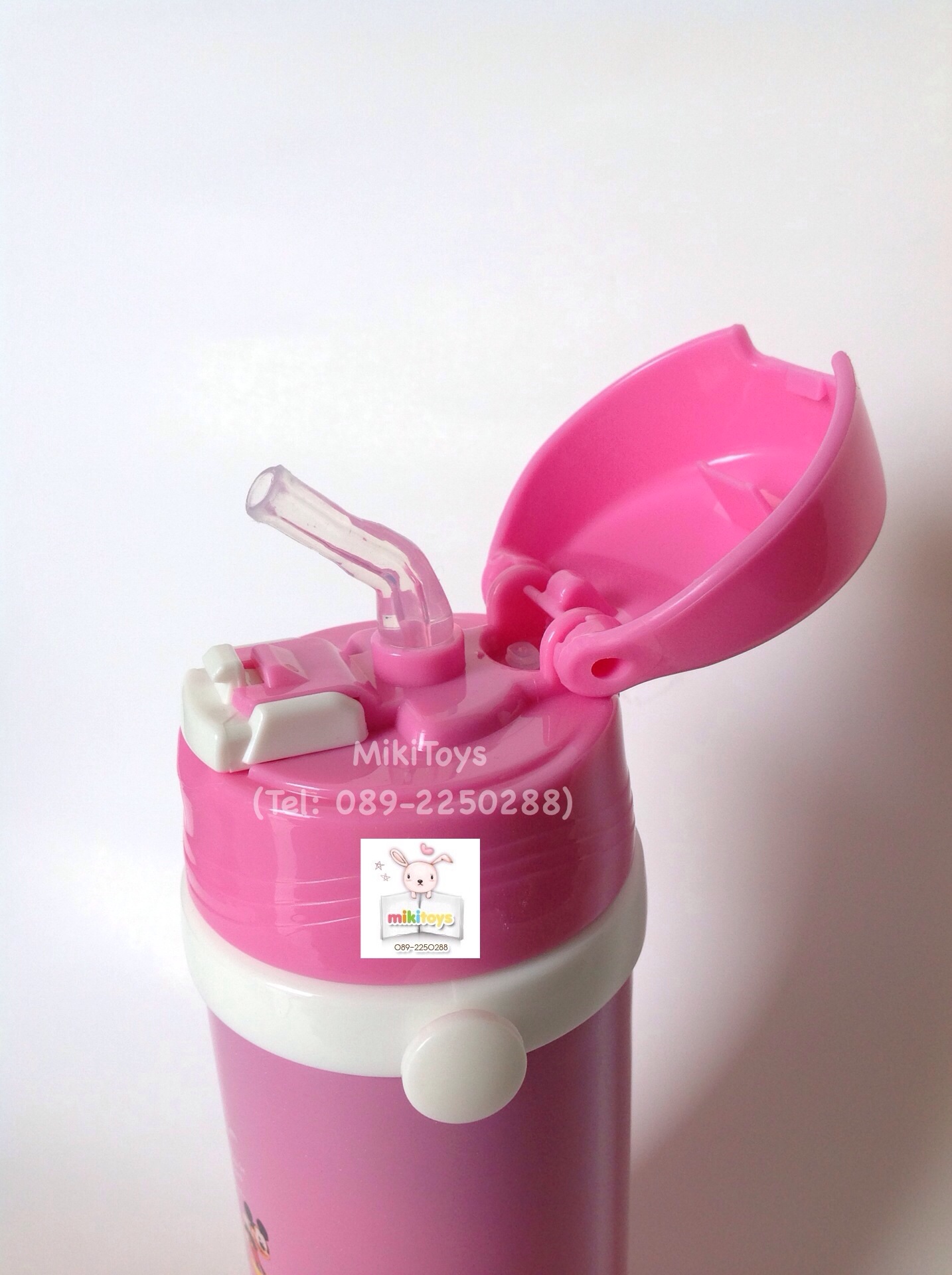 ✅กระติกน้ำมินนี่เมาส์ Disney Minnie Mouse สีชมพู สกรีนลายด้านเดียว แถมฟรี!! ถุงหุ้มช่วยรักษาอุณหภูมิ1ถุงและแปรงล้างหลอด1ชิ้นค่ะ^^