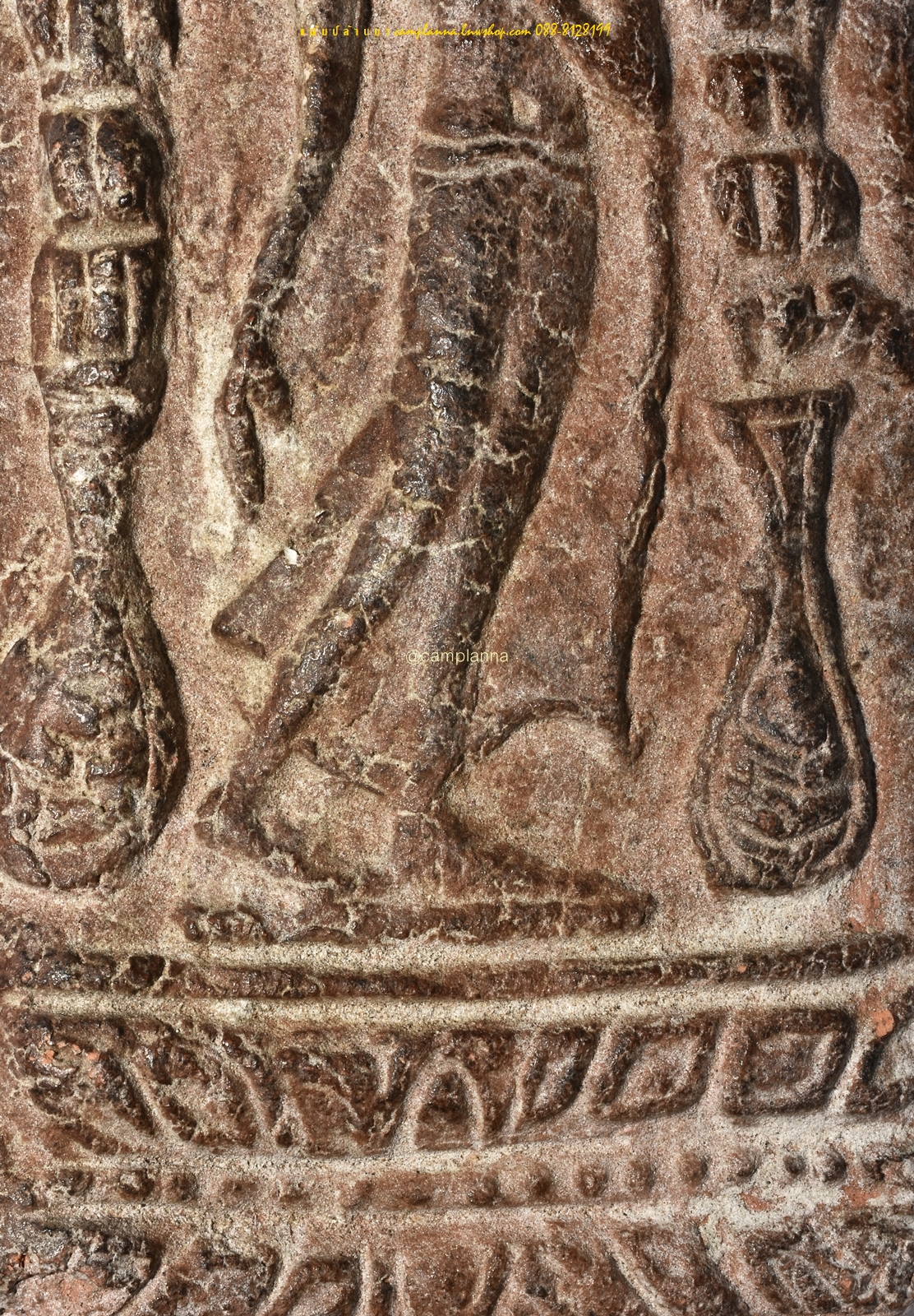 พระลีลาซุ้มแจกัน เนื้อดิน 4.5x11.5 cm งดงามอลังการหายากยิ่งยวดหนึ่งในสยาม