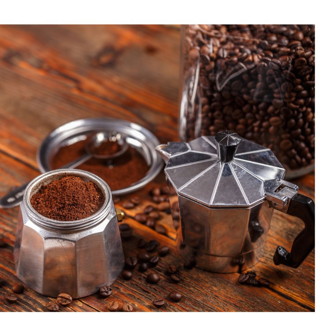 หม้อต้มกาแฟสดมอคค่าพอท MOKA POT อลูมิเนียม 2 ถ้วย 2 Cups Aluminium Moka pot รหัส 1458