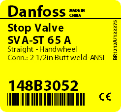 Stop valve SVA-ST 65 148B3052