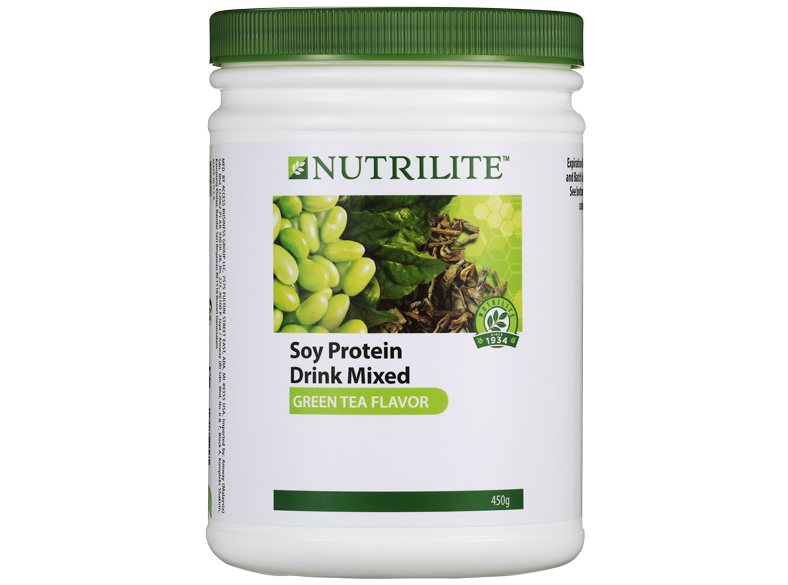 NUTRILITE Soy Protein Drink Mix - Green Tea Flavor (450g) โปรตีนชาเขียว