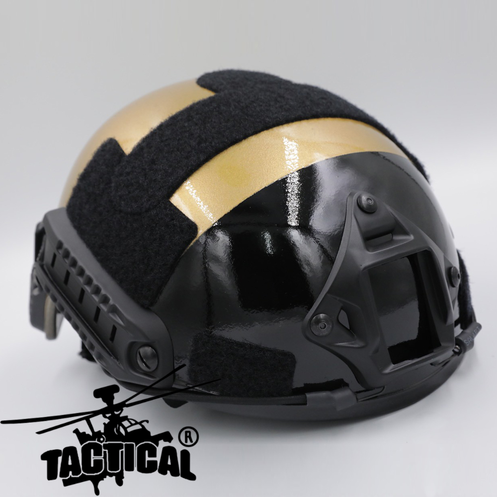 หมวกสายตรวจ ทอง-ดำ ทรง Fast