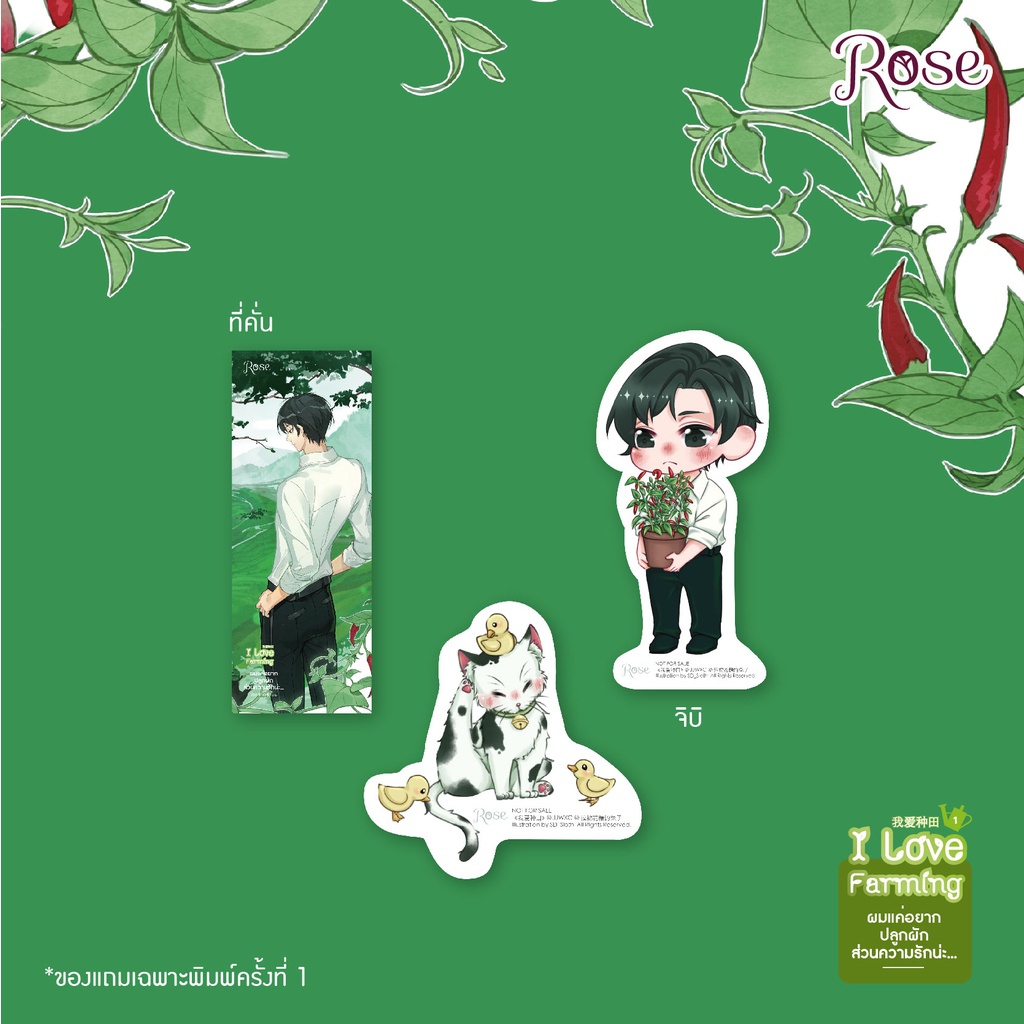 (พร้อมส่ง) ผมแค่อยากปลูกผัก ส่วนความรักน่ะ... เล่ม 1 (4 เล่มจบ) ลาเหมียนฮวาถังเตอะทู่จื่อ โรส Rose