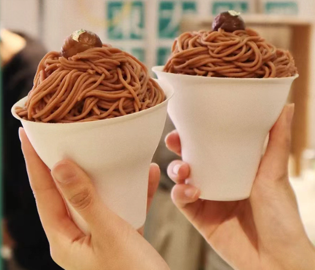 ถ้วยไอศครีม ของหวาน ขนาด 160-300 ml. ย่อยสลายได้ในธรรมชาติ (Biodegradable) แพ็ค 50 ชิ้น