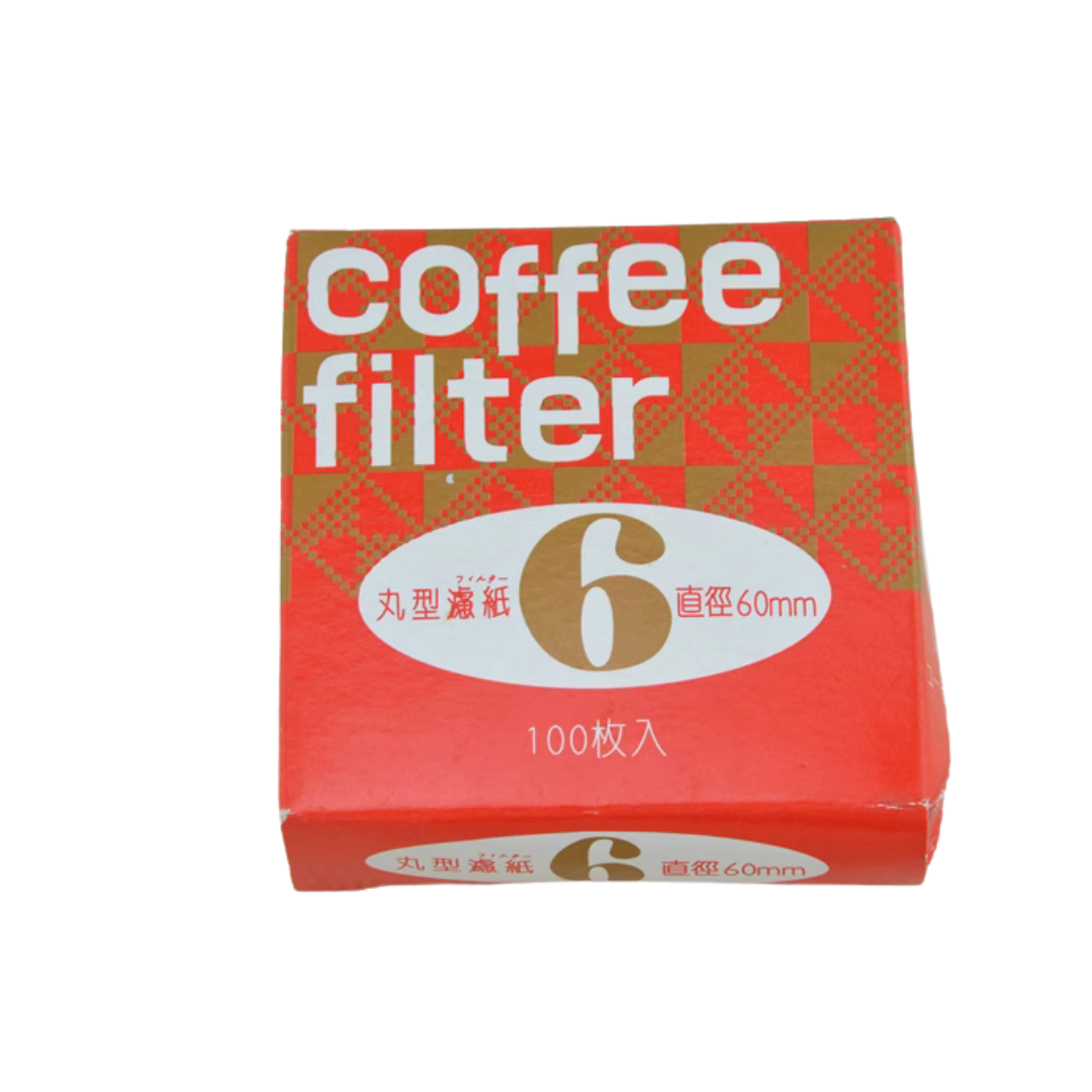 กระดาษกรองกาแฟ สำหรับ มอคค่าพอท ขนาด 6 คัพ (60mm จำนวน 100แผ่น) กล่องเหลี่ยมทอง กระดาษขาว รหัส 1680