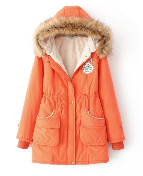 PreOrderไซส์ใหญ่ - เสื้อกันหนาวแฟชั่น ไซส์ใหญ่ Hood มีขนเฟอร์ ไม่หนามาก สี : ดำ / แดง / ส้ม / น้ำเงิน / เขียว