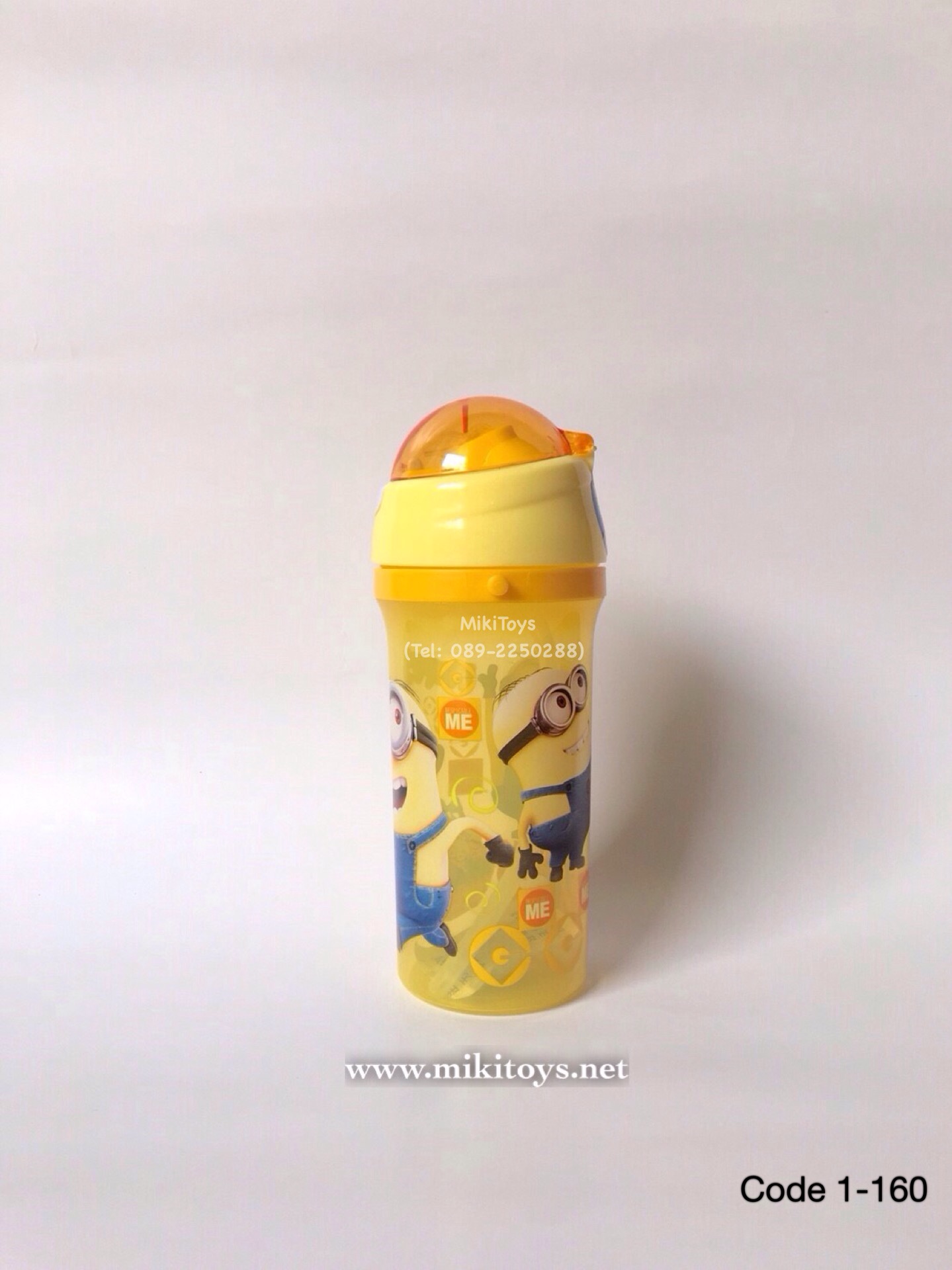 กระติกน้ำมินเนี่ยน Minions ฝาเด้ง สีเหลืองBPA Free*