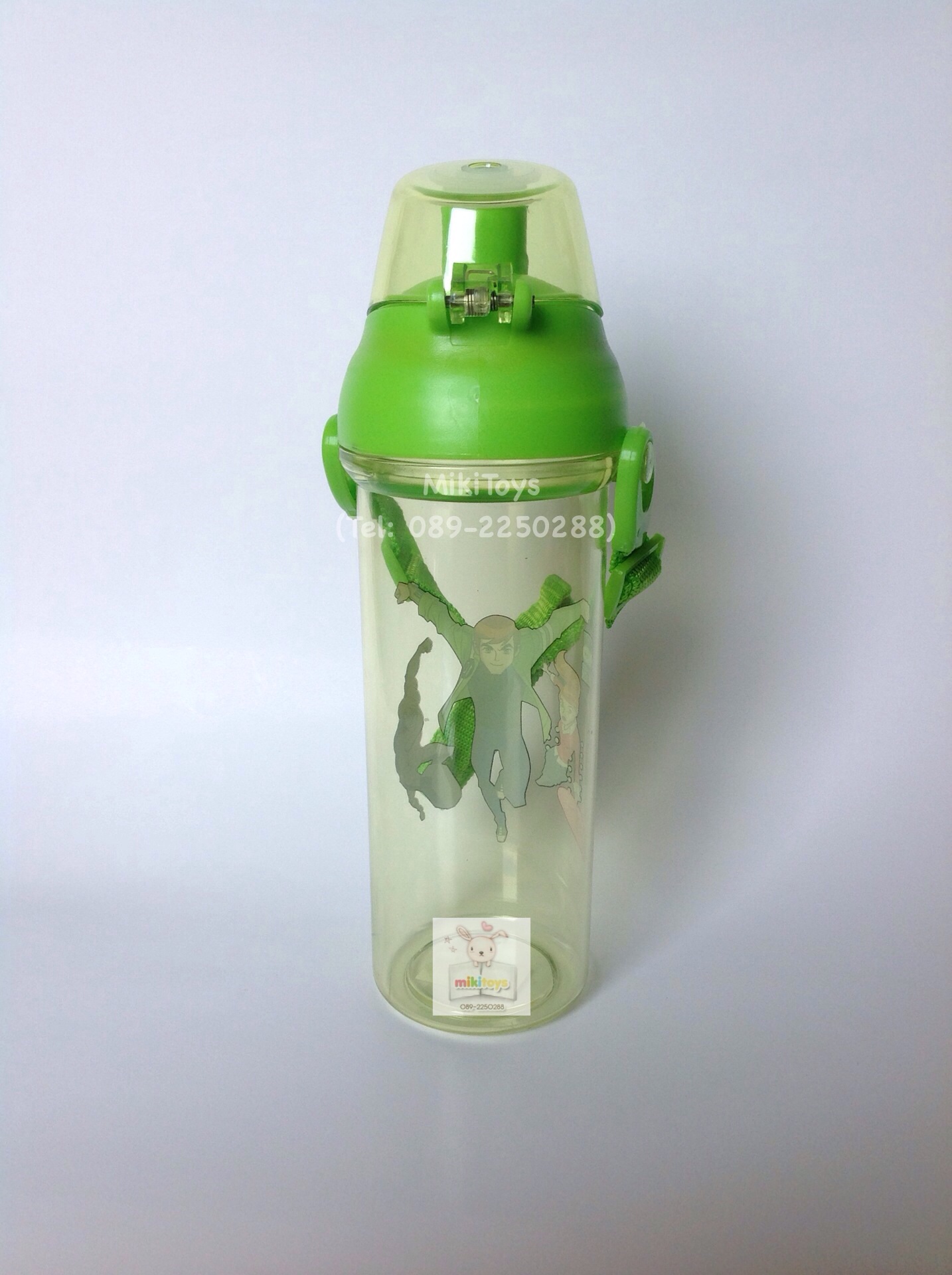 ✅กระติกน้ำ แบบยกดื่ม เบนเทน Ben10 สีเขียวใส ทำความสะอาดง๊ายง่าย^^