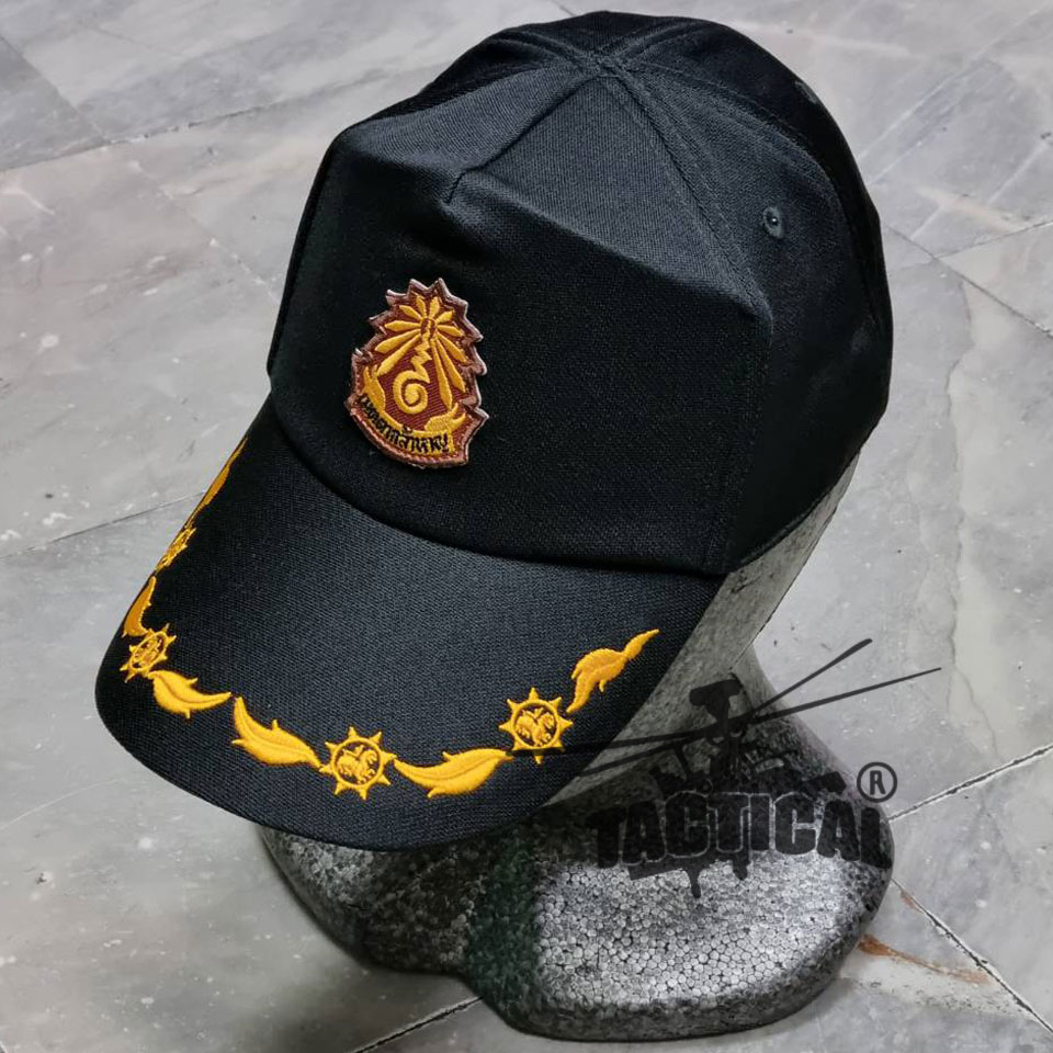 หมวกแก๊ป ซิปหลัง อปพร. ดำ เมตตากล้าหาญ 1 ช่อ / 2 ช่อ